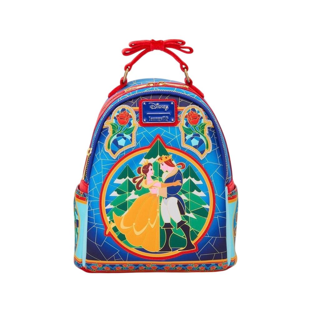 Loungefly Disney Beauty and the Beast Stained Glass Mini Backpack